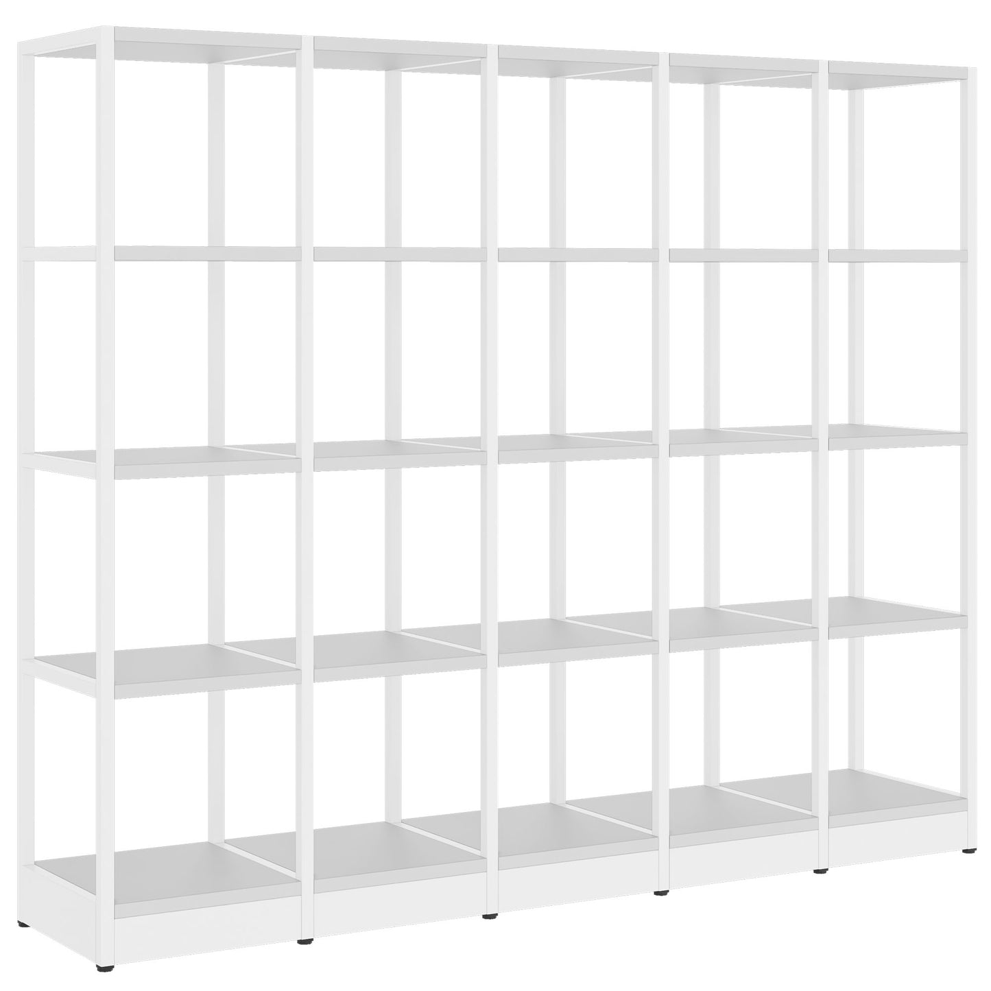 ATELLA Armoire d'étagère | 4 oh, 1960 x 1635 mm, gris perlé