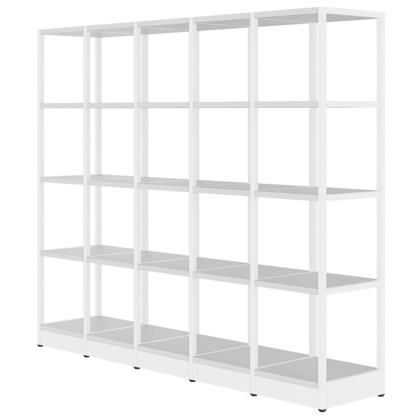 ATELLA Armoire d'étagère | 4 oh, 1960 x 1635 mm, gris perlé