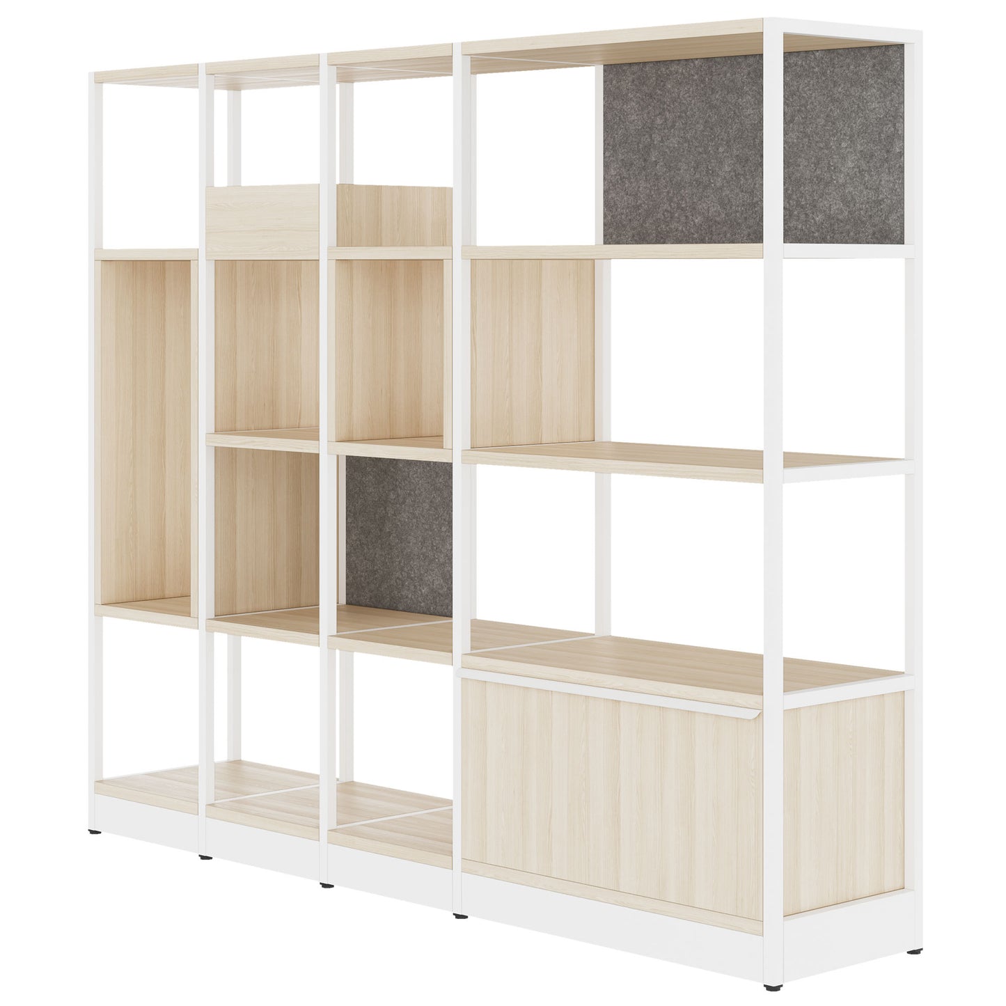 ATELLA Armoire d'étagère | 4 oh, 1960 x 1635 mm, cendres de sable