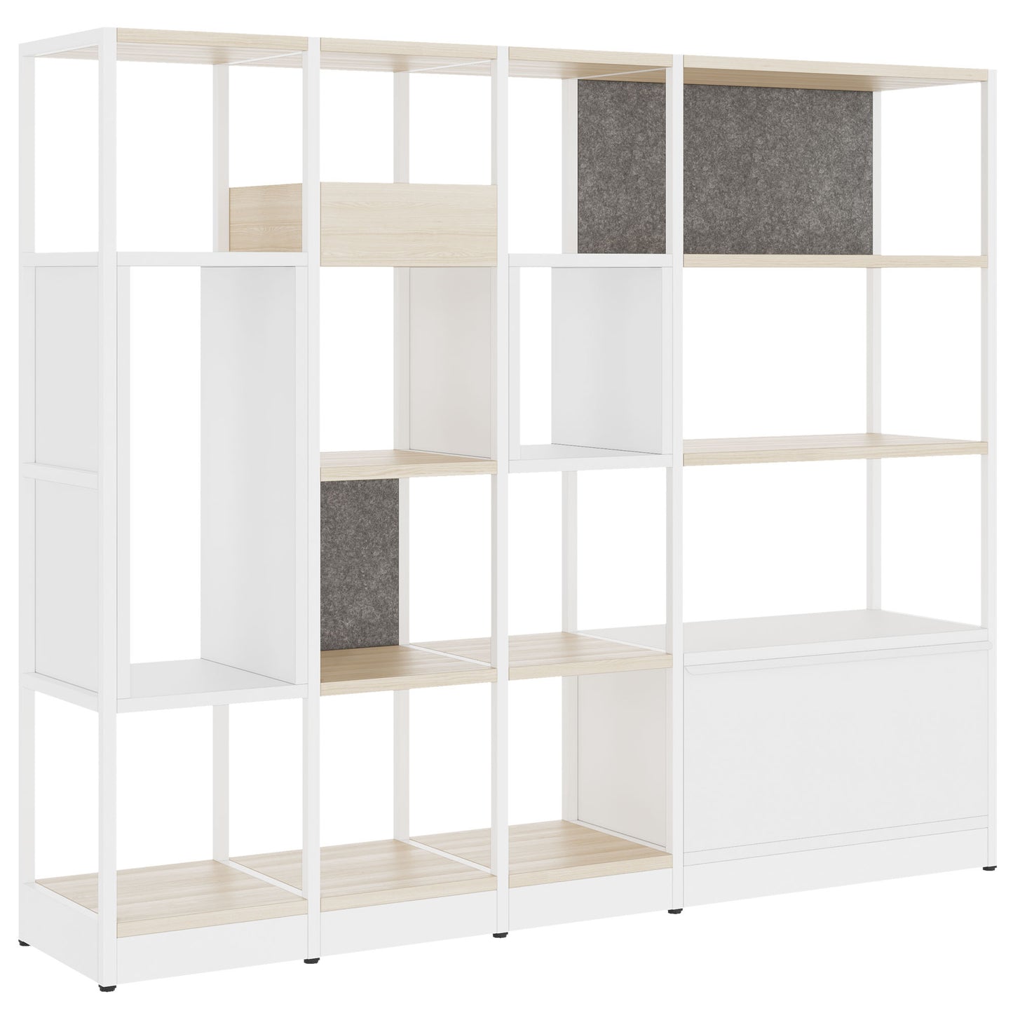 ATELLA Armoire d'étagère | 4 oh, 1960 x 1635 mm, cendres de sable