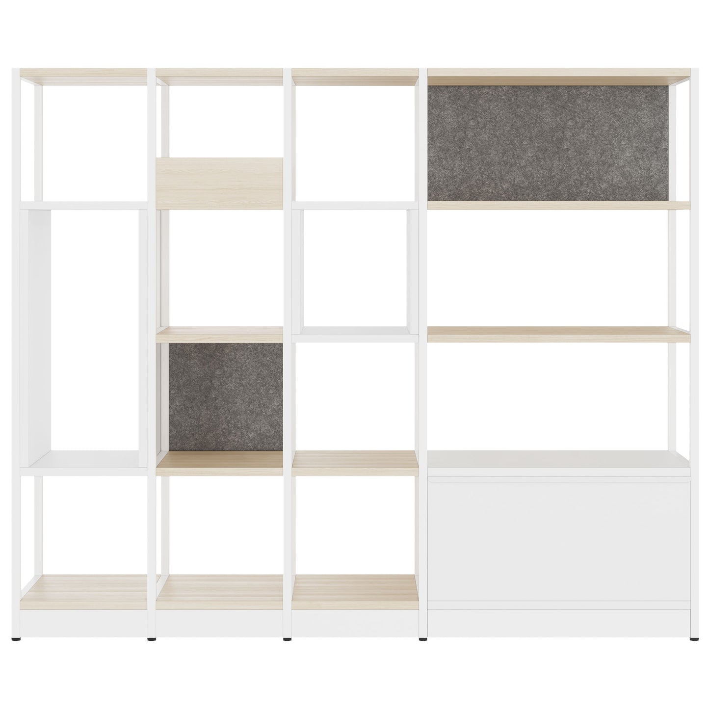 ATELLA Armoire d'étagère | 4 oh, 1960 x 1635 mm, cendres de sable