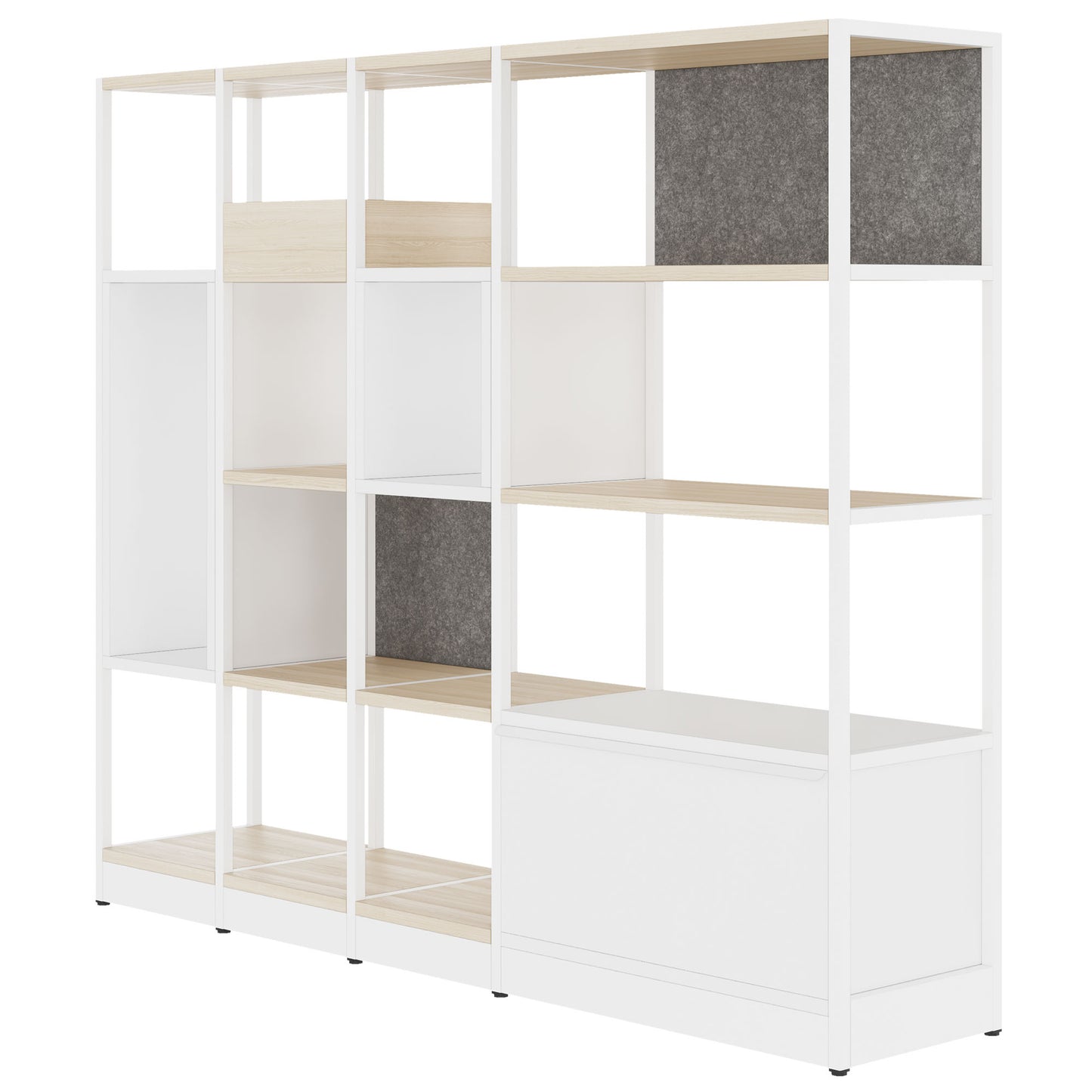 ATELLA Armoire d'étagère | 4 oh, 1960 x 1635 mm, cendres de sable