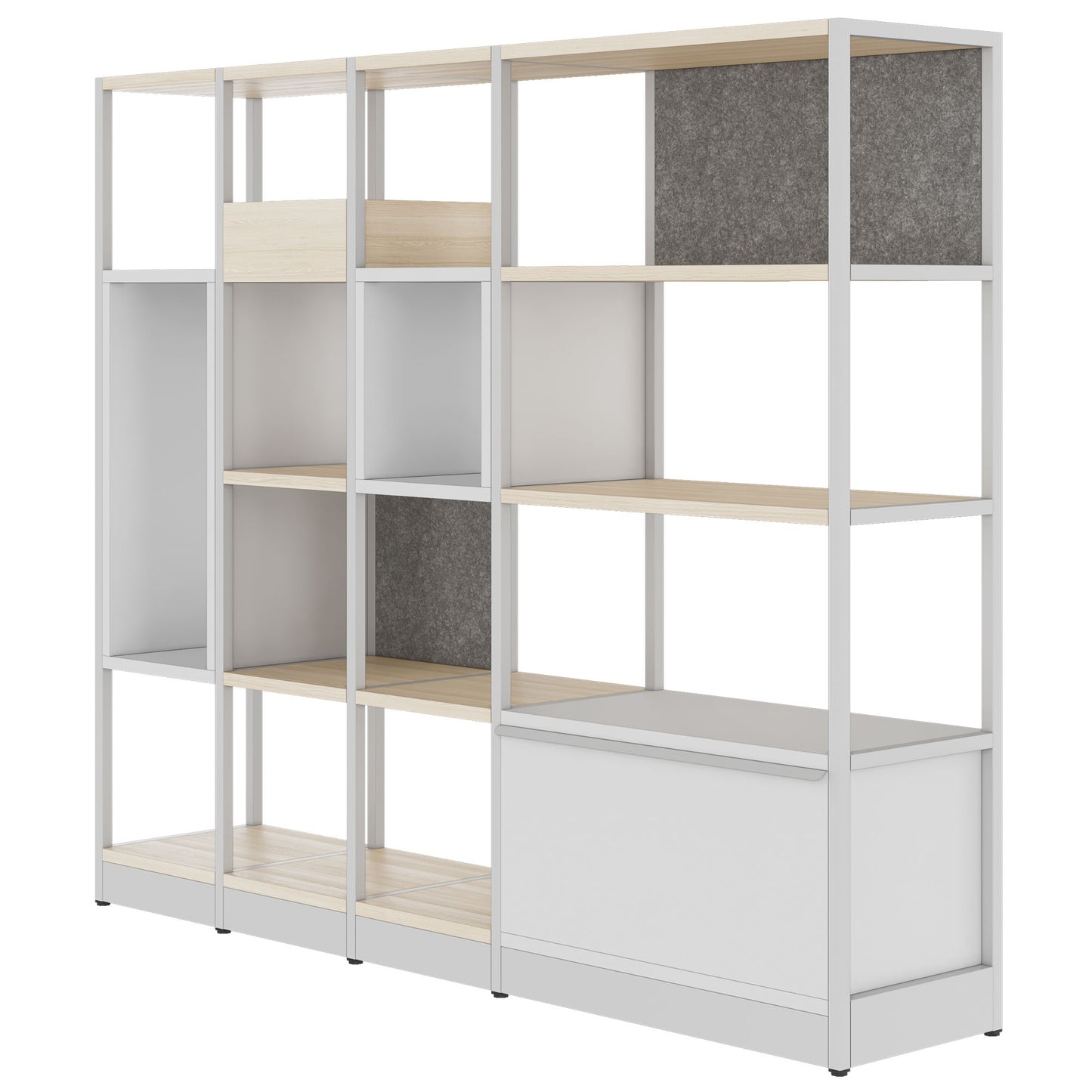 ATELLA Armoire d'étagère | 4 oh, 1960 x 1635 mm, cendres de sable