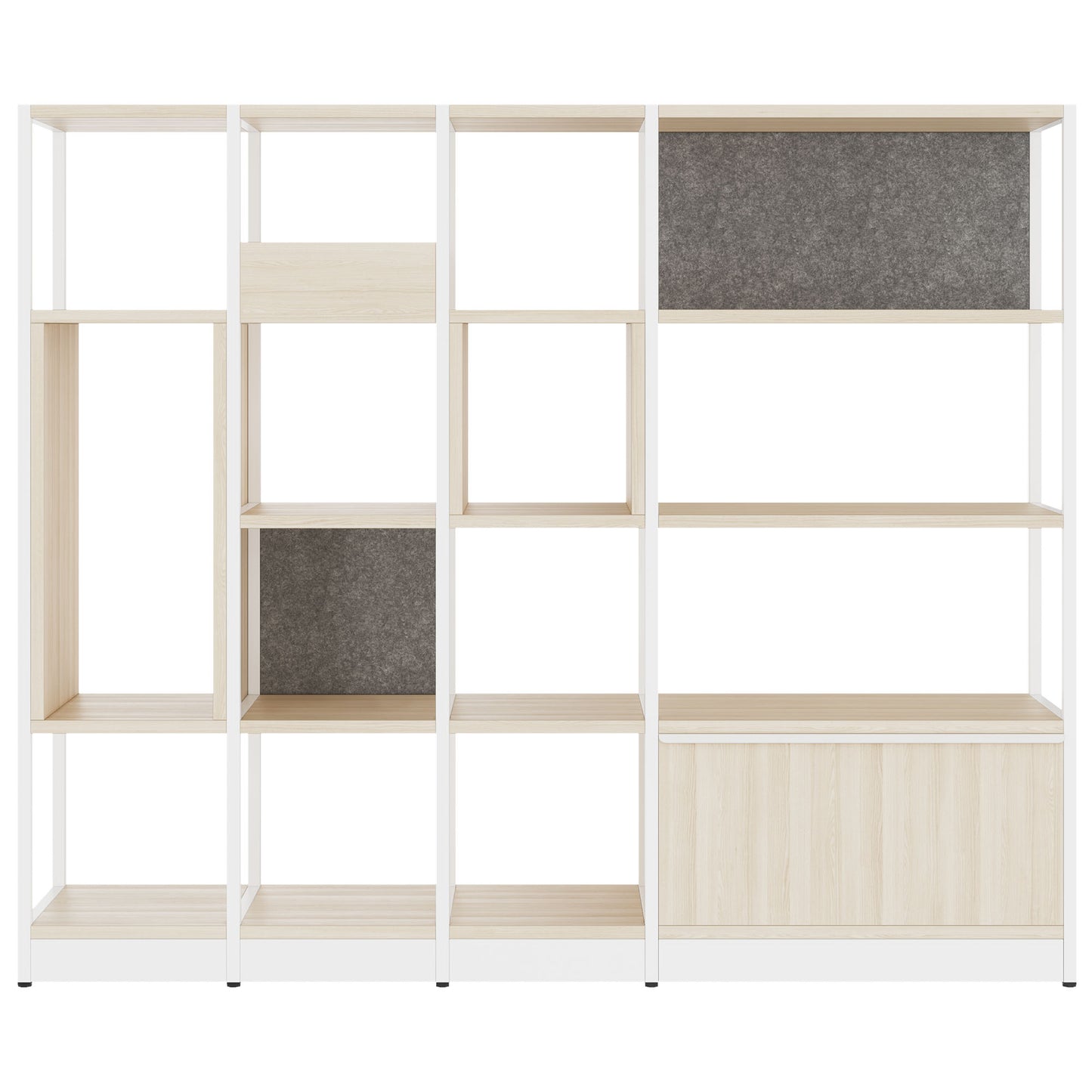 ATELLA Armoire d'étagère | 4 oh, 1960 x 1635 mm, cendres de sable