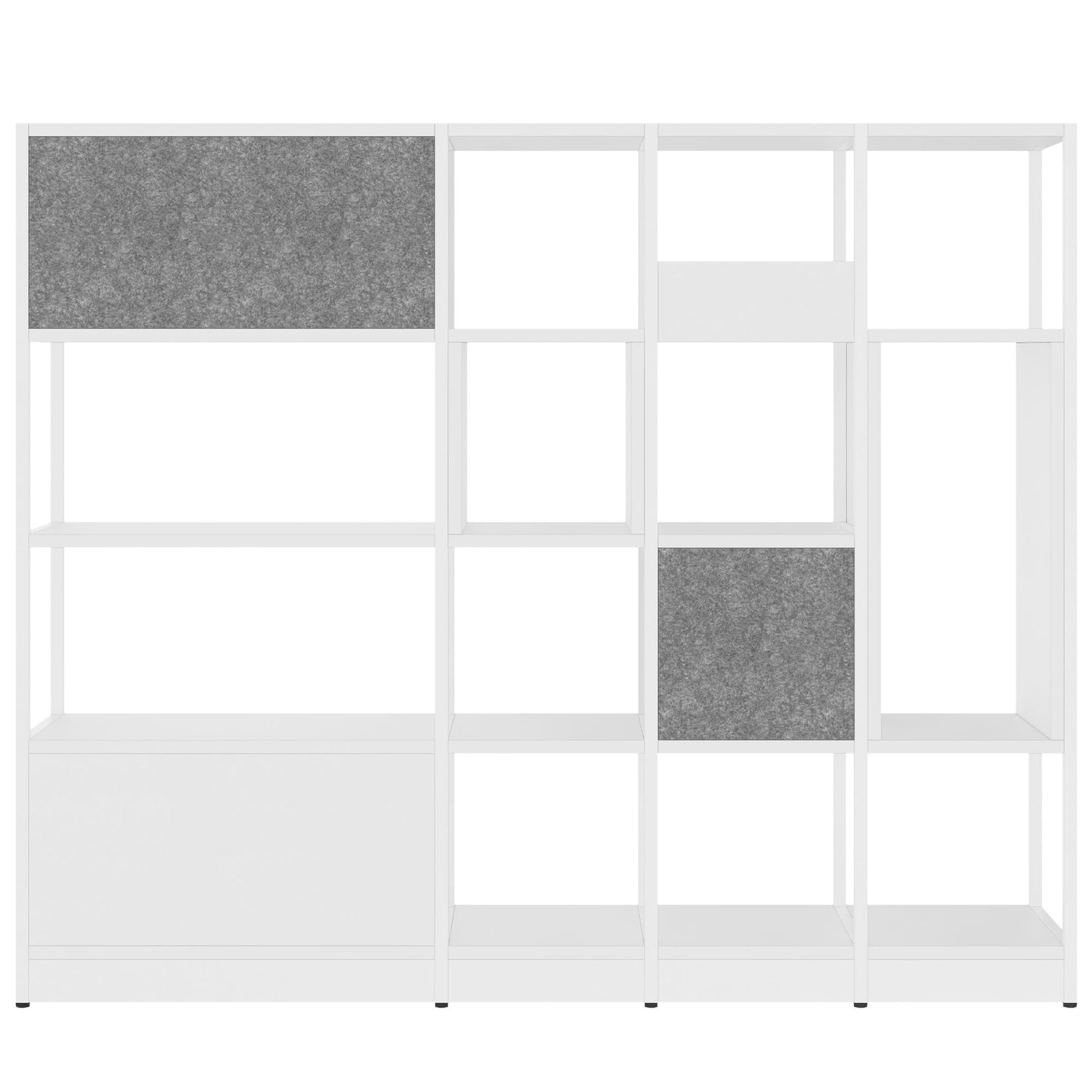 ATELLA Shelf cabinet | 4 Oh, 1960 x 1635 mm, white