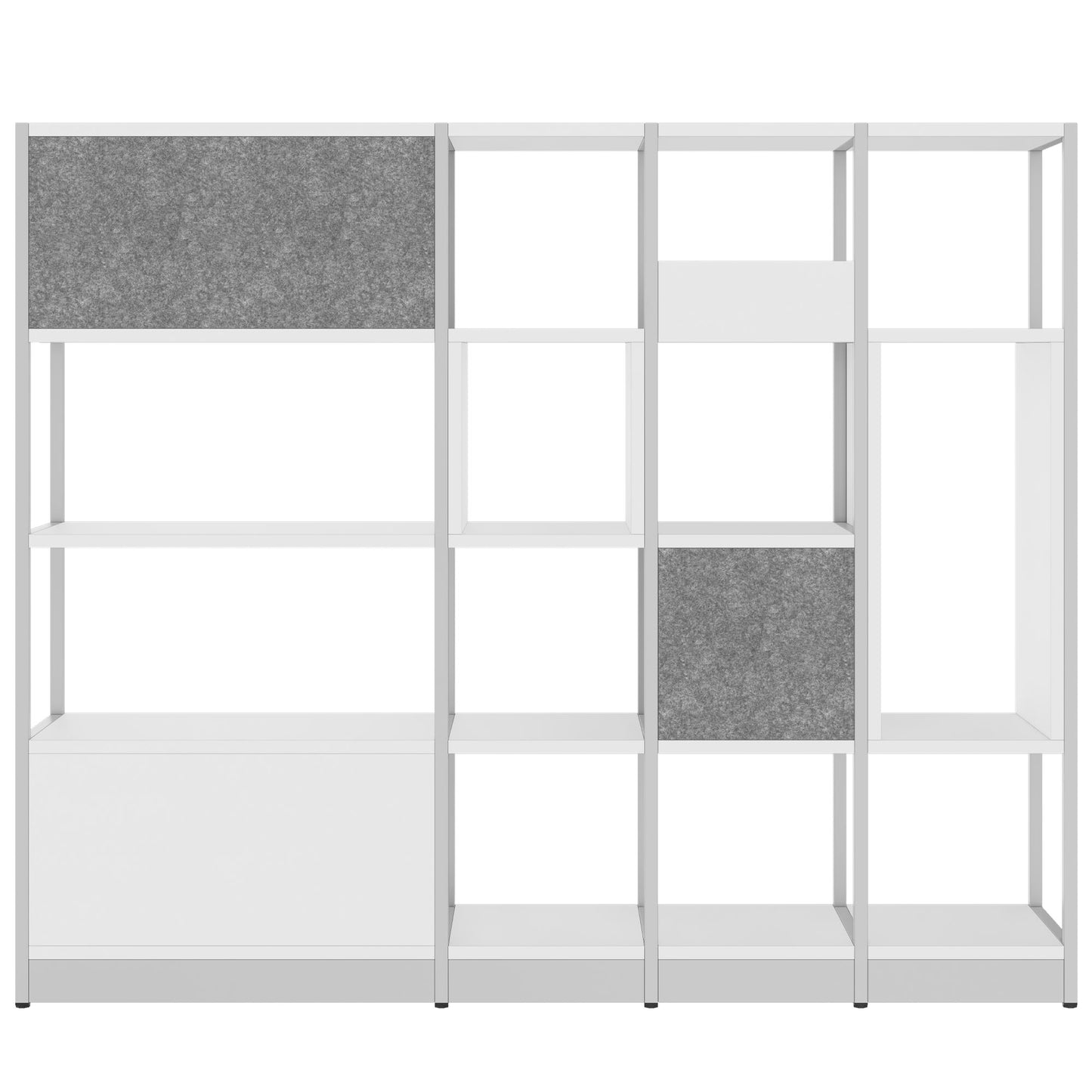 ATELLA Shelf cabinet | 4 Oh, 1960 x 1635 mm, white