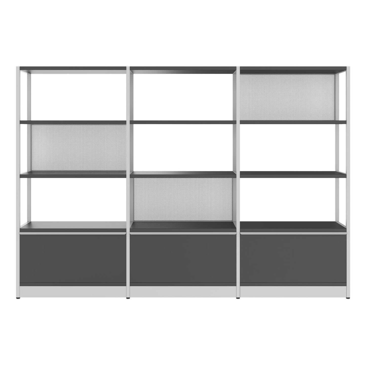 ATELLA Regalschrank | 4 OH, 2350 x 1635 mm, Anthrazit