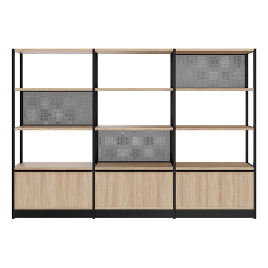 ATELLA Cabinet scaffale | 4 OH, 2350 x 1635 mm, quercia ambra
