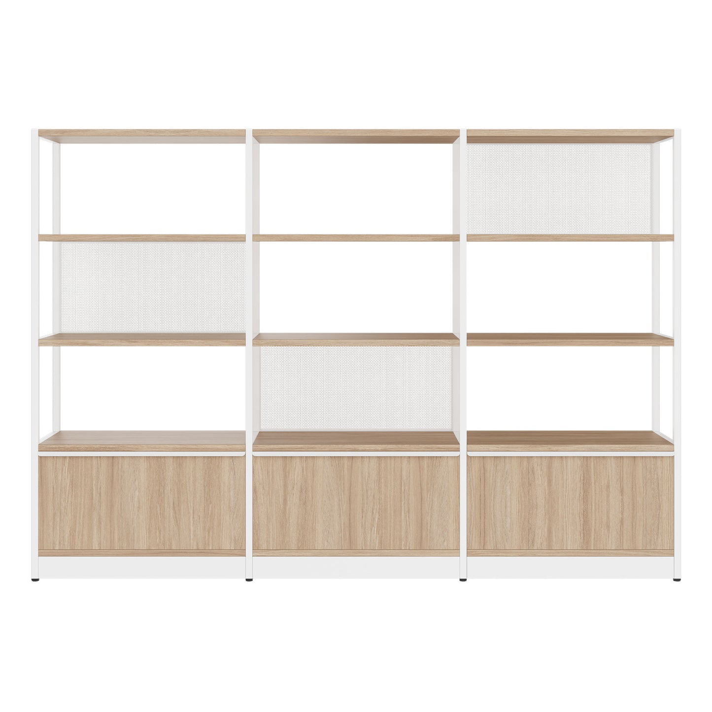 ATELLA Armoire d'étagère | 4 oh, 2350 x 1635 mm, chêne ambre