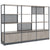ATELLA Armoire d'étagère | 4 oh, 2350 x 1635 mm, North Oak Gray