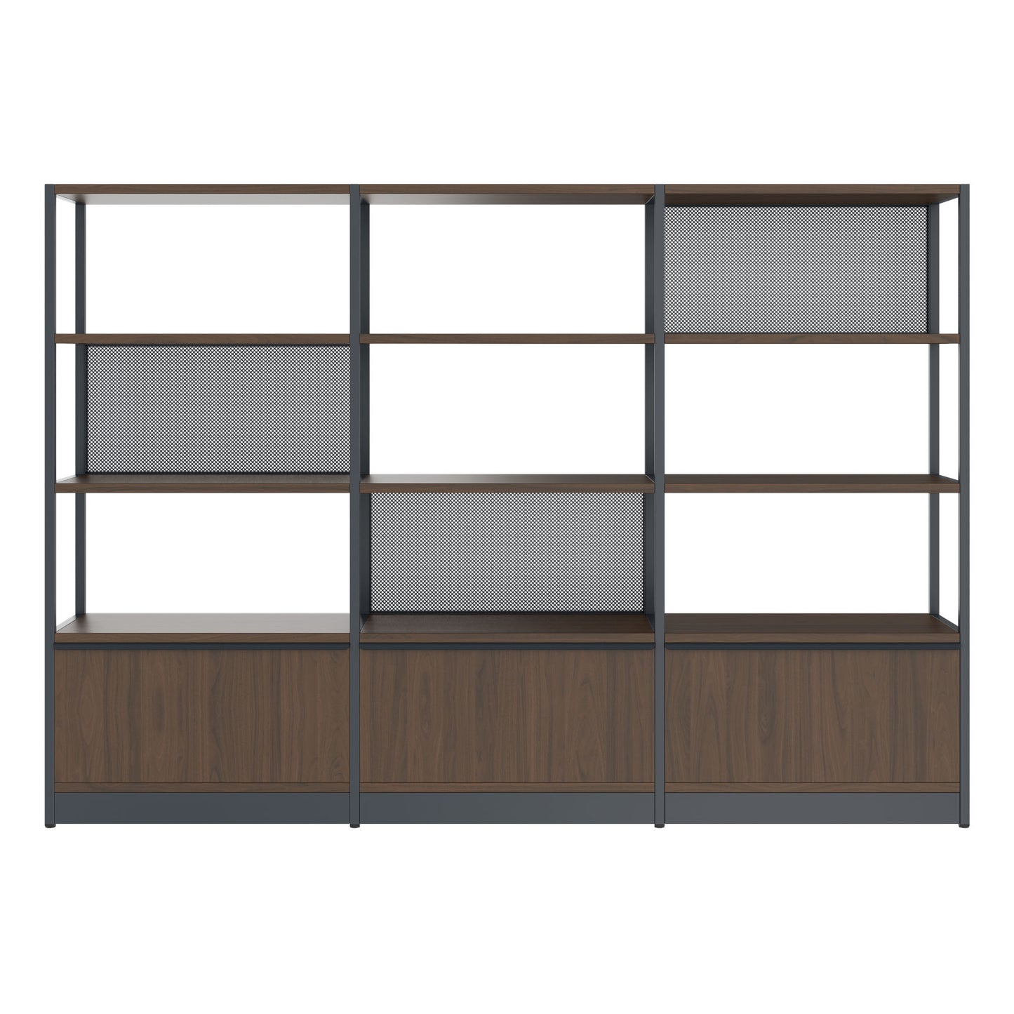 ATELLA Armoire d'étagère | 4 oh, 2350 x 1635 mm, noix