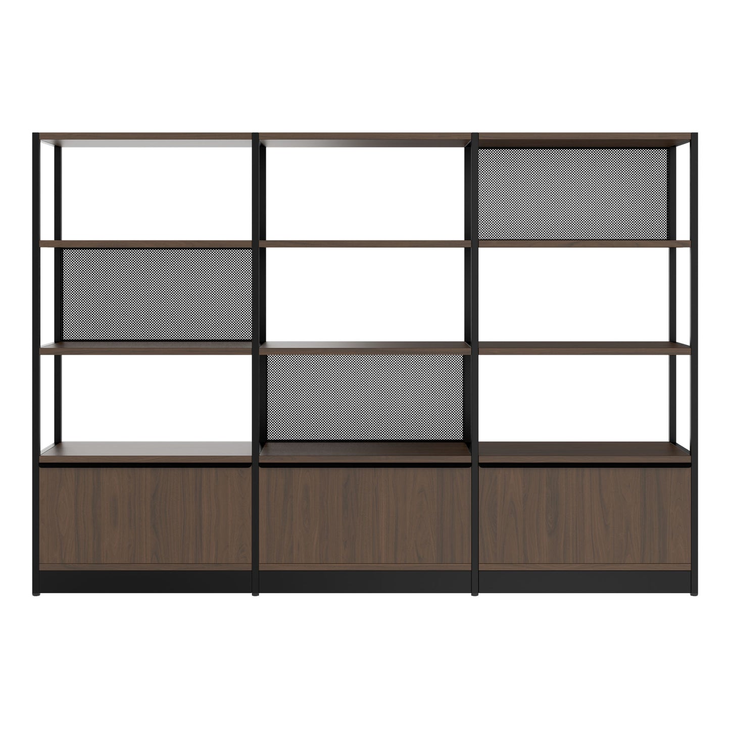 ATELLA Armoire d'étagère | 4 oh, 2350 x 1635 mm, noix