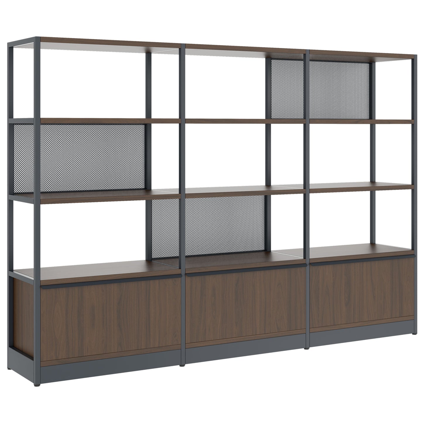 ATELLA Armoire d'étagère | 4 oh, 2350 x 1635 mm, noix