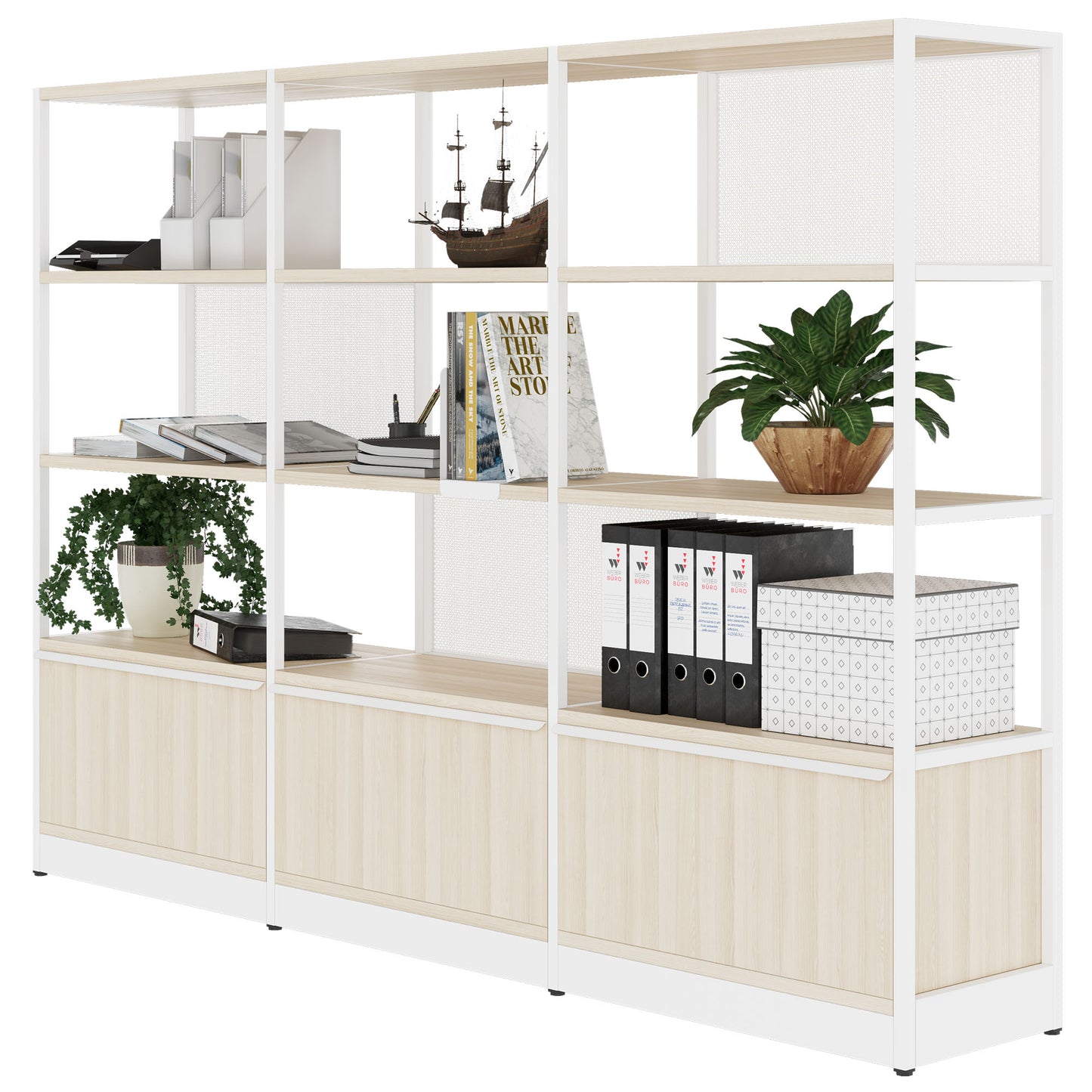 ATELLA Regalschrank | 4 OH, 2350 x 1635 mm, Sandesche