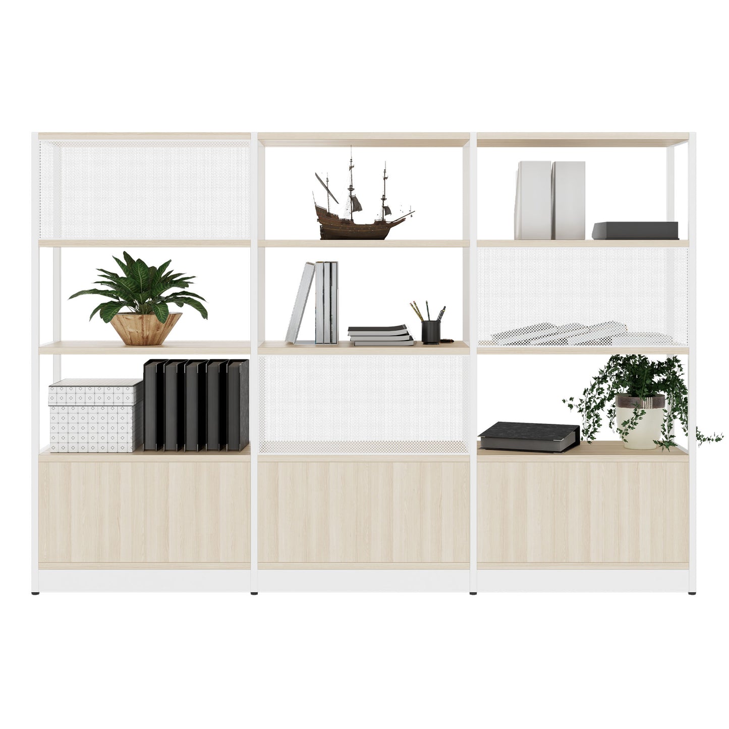 ATELLA Regalschrank | 4 OH, 2350 x 1635 mm, Sandesche