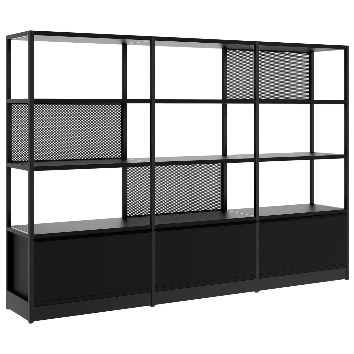 ATELLA shelf cabinet | 4 OH, 2350 x 1635 mm, black