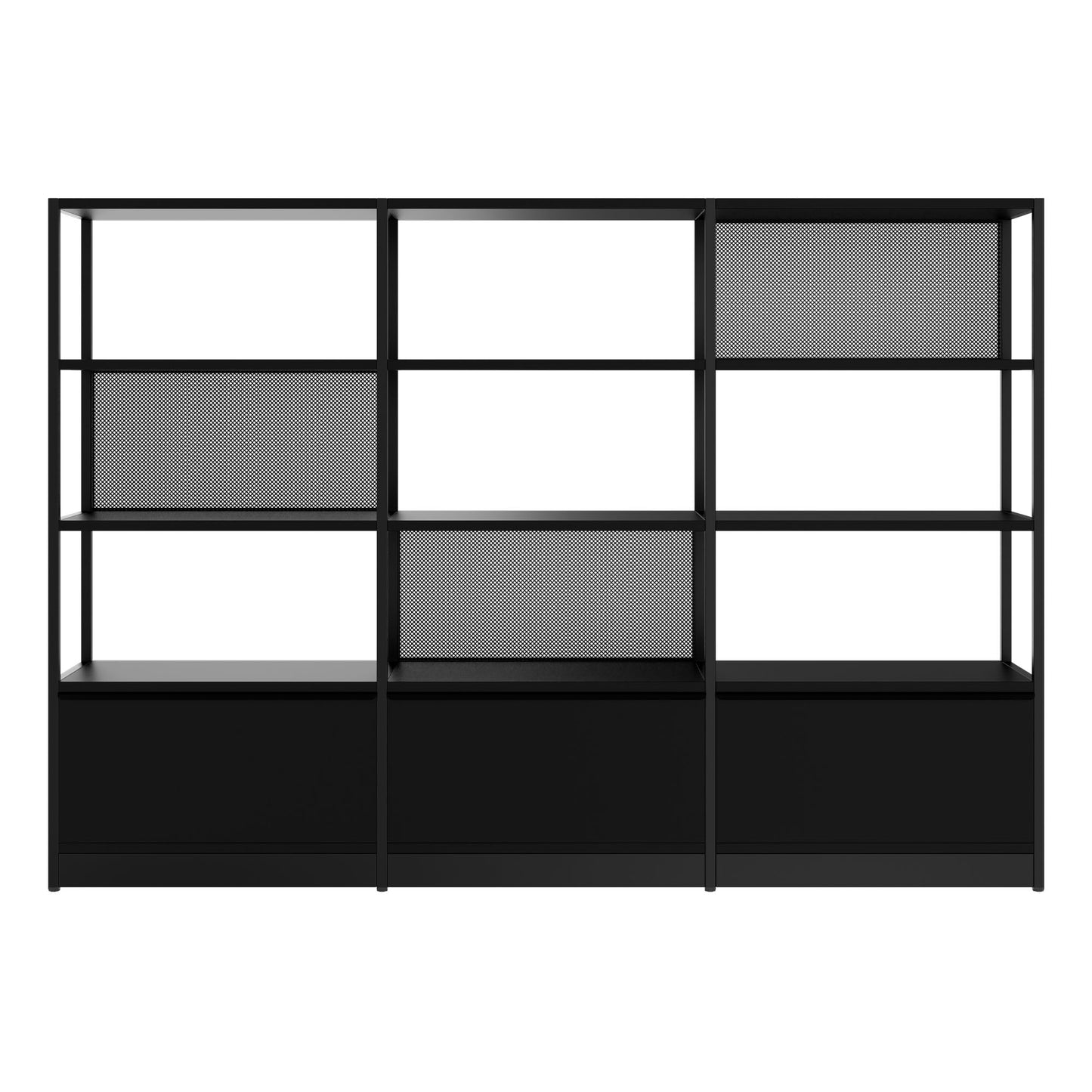 ATELLA shelf cabinet | 4 OH, 2350 x 1635 mm, black