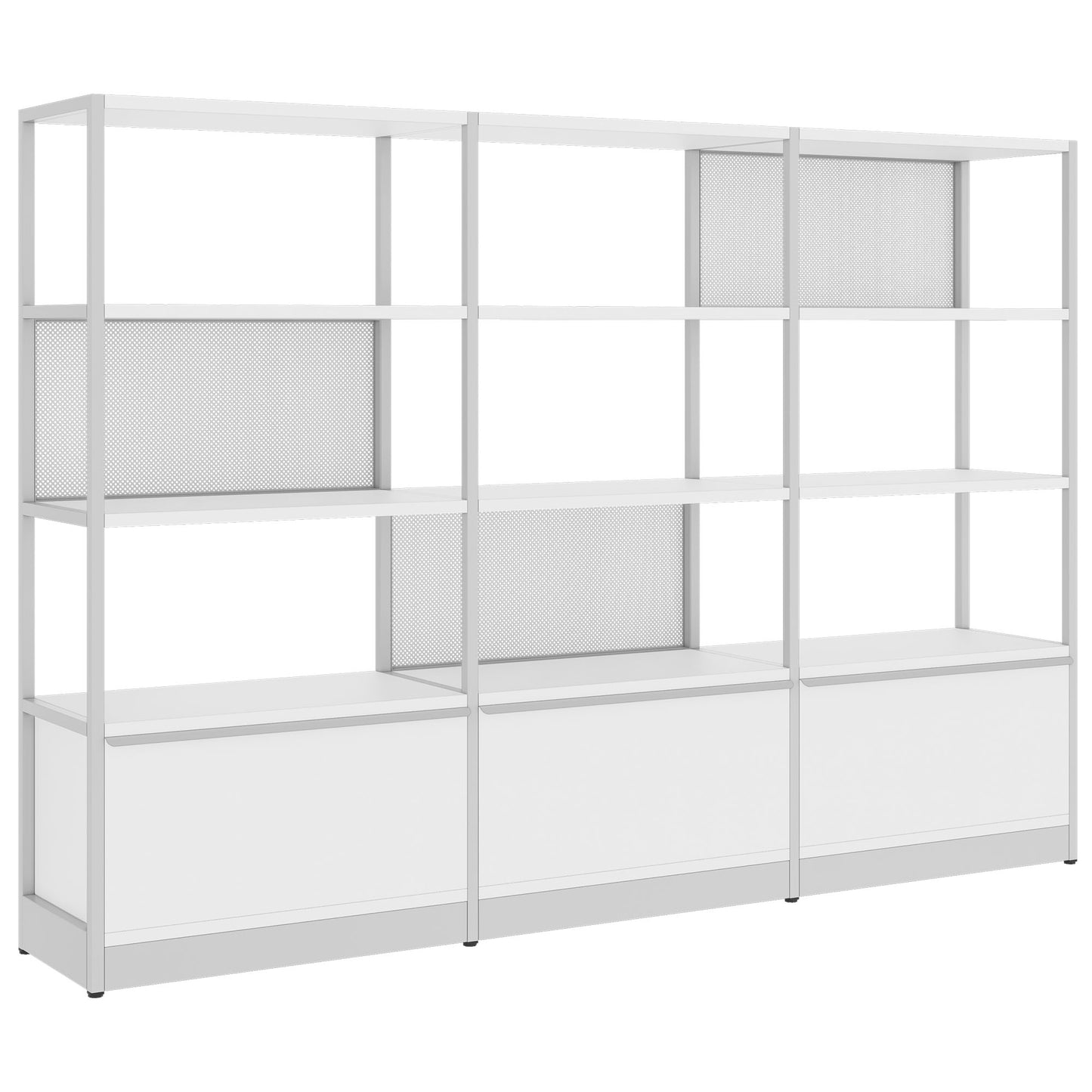ATELLA Armoire d'étagère | 4 oh, 2350 x 1635 mm, blanc