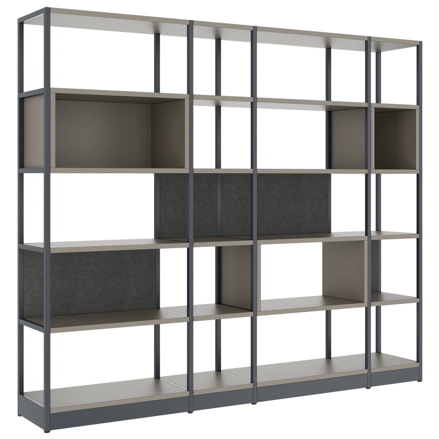 ATELLA shelf cabinet | 5 OH, 2350 x 2015 mm, Cubanite gray
