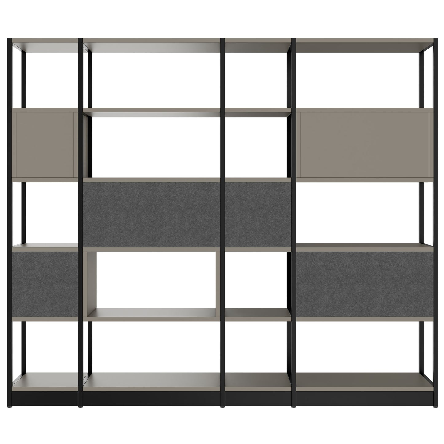 ATELLA shelf cabinet | 5 OH, 2350 x 2015 mm, Cubanite gray