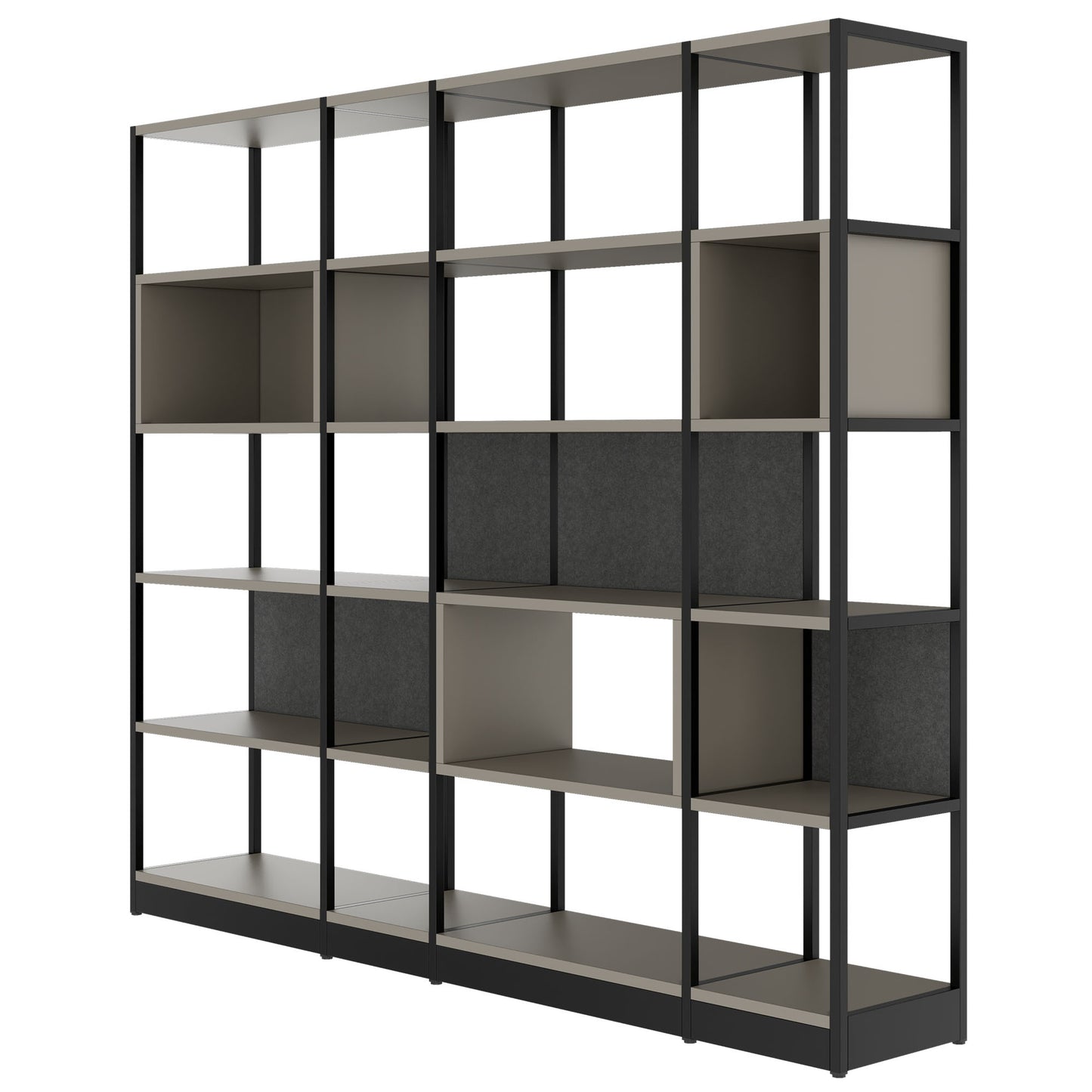 ATELLA shelf cabinet | 5 OH, 2350 x 2015 mm, Cubanite gray