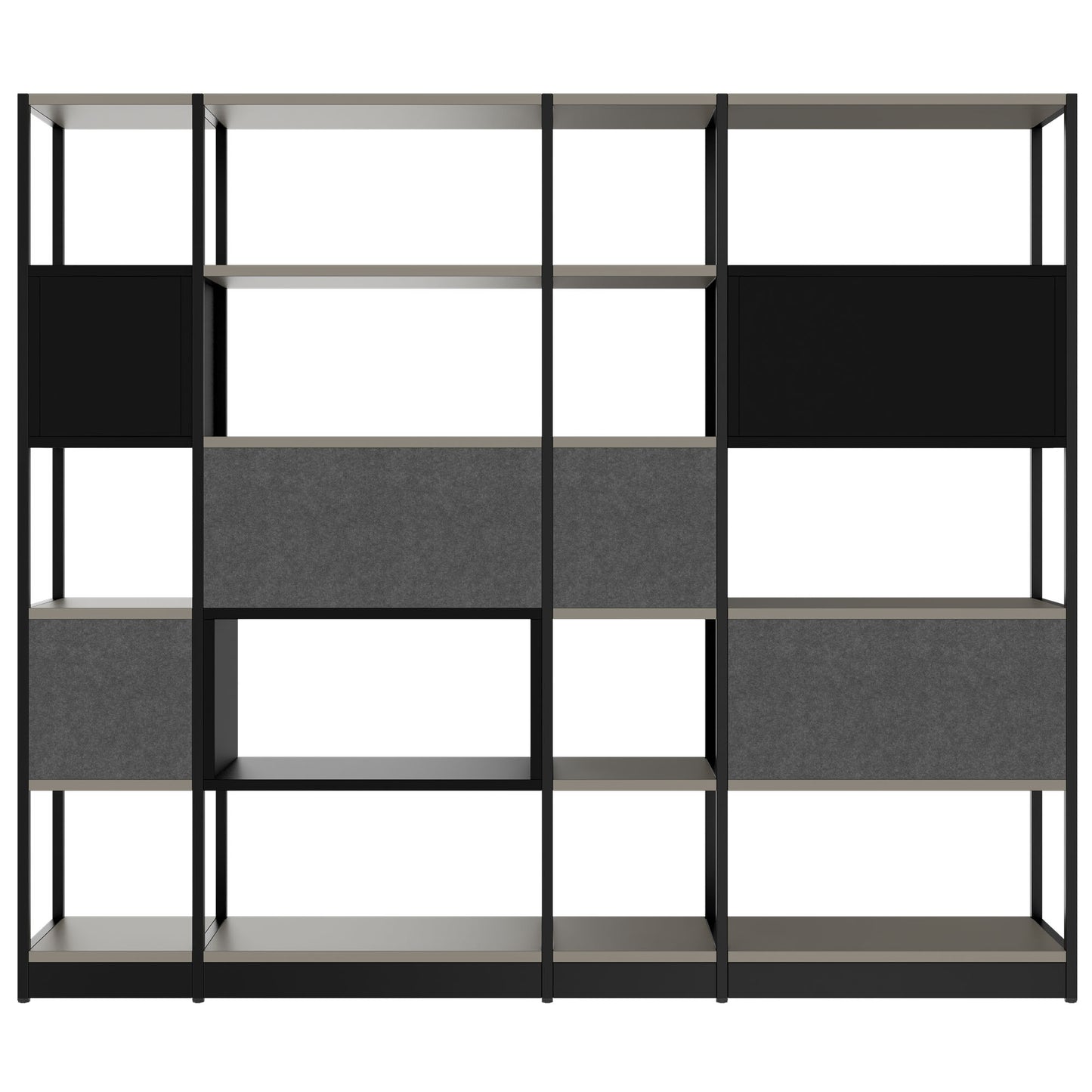 ATELLA shelf cabinet | 5 OH, 2350 x 2015 mm, Cubanite gray