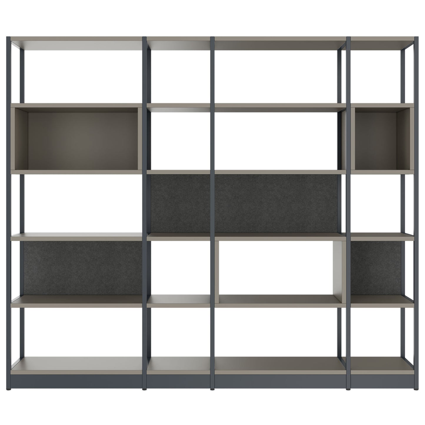 ATELLA shelf cabinet | 5 OH, 2350 x 2015 mm, Cubanite gray