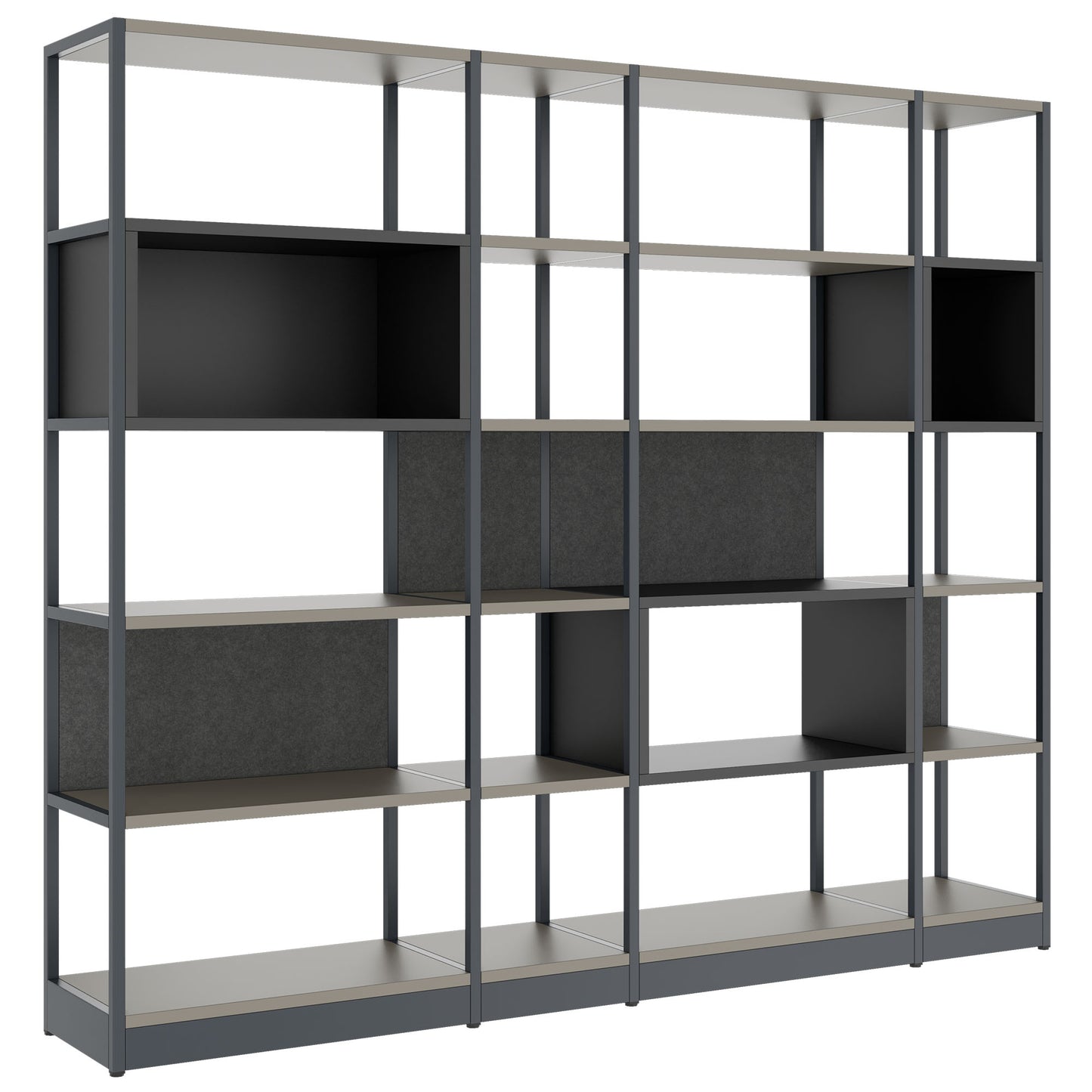 ATELLA shelf cabinet | 5 OH, 2350 x 2015 mm, Cubanite gray