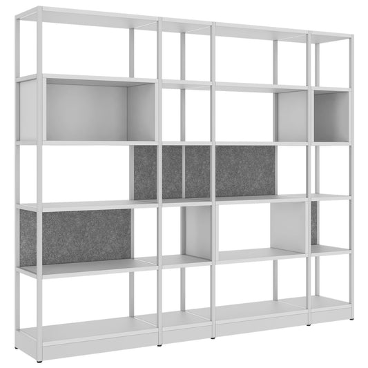 ATELLA Armoire d'étagère | 5 oh, 2350 x 2015 mm, Pearl Grey
