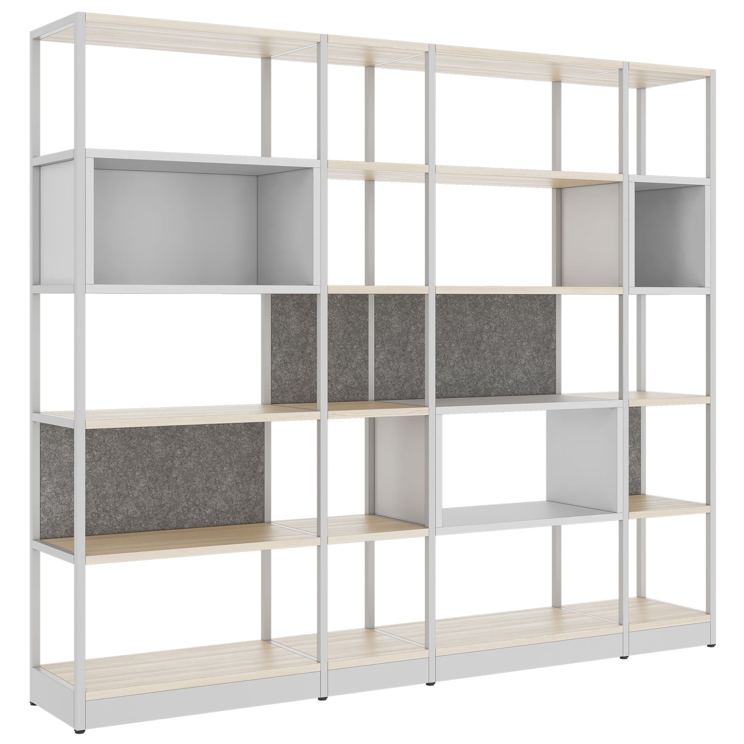 ATELLA shelf cabinet | 5 OH, 2350 x 2015 mm, sand ash