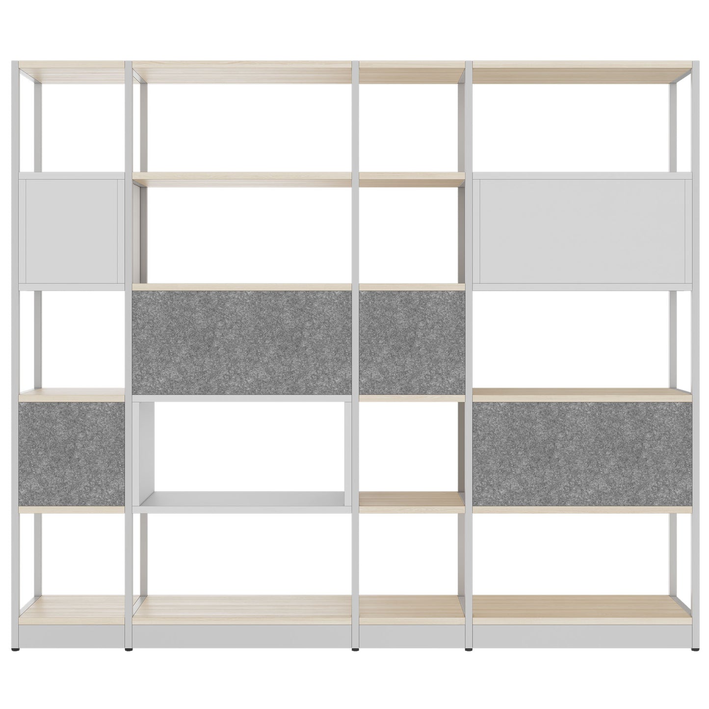 ATELLA shelf cabinet | 5 OH, 2350 x 2015 mm, sand ash