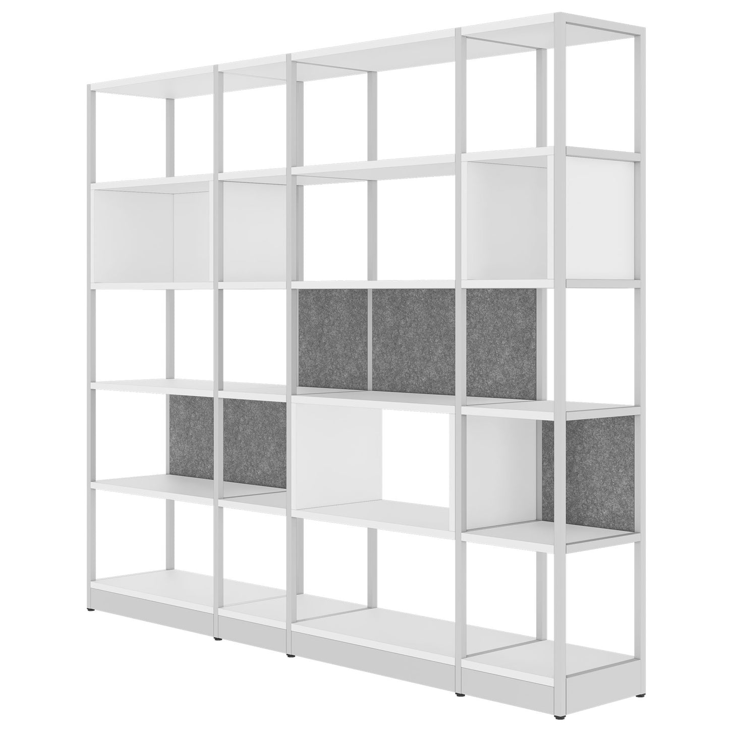 ATELLA Armoire d'étagère | 5 oh, 2350 x 2015 mm, blanc