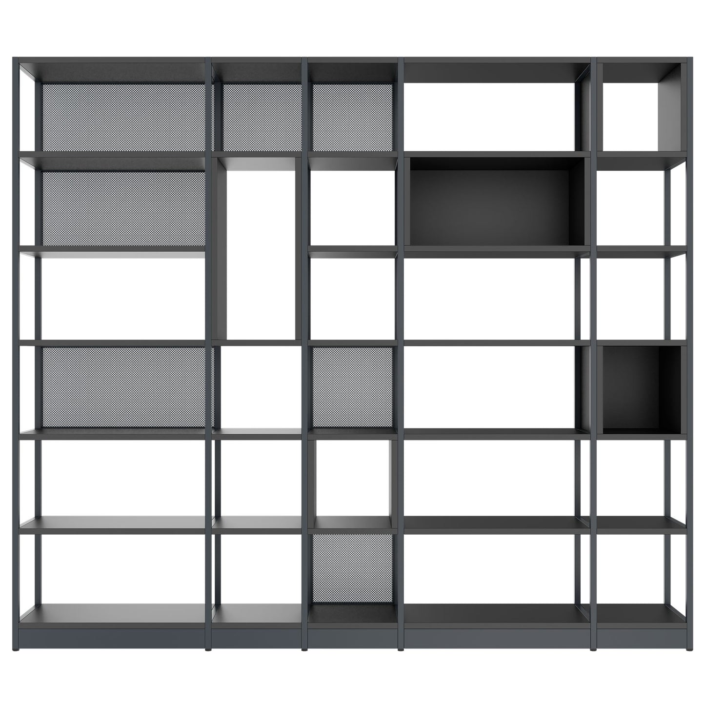 ATELLA Armoire d'étagère | 6 oh, 2736 x 2395 mm, anthracite