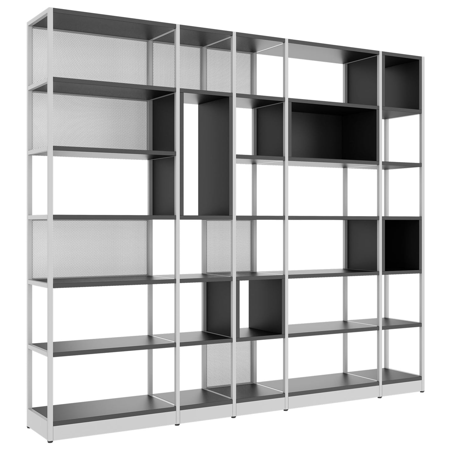 ATELLA Armoire d'étagère | 6 oh, 2736 x 2395 mm, anthracite