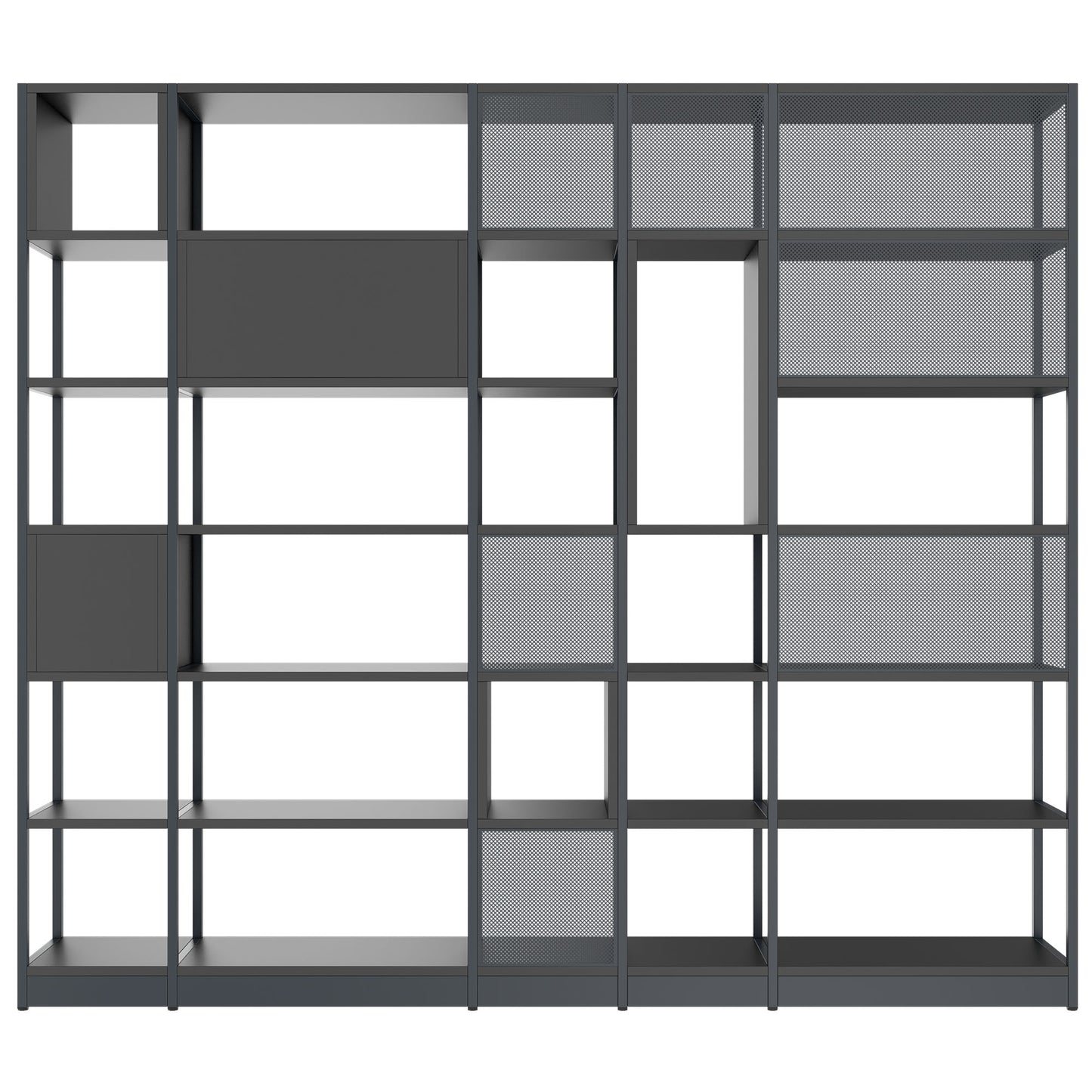 ATELLA Armoire d'étagère | 6 oh, 2736 x 2395 mm, anthracite