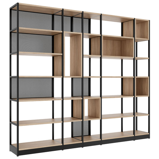 ATELLA Cabinet scaffale | 6 Oh, 2736 x 2395 mm, quercia ambra