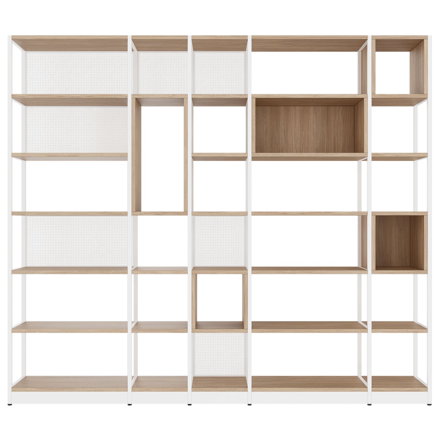 ATELLA shelf cabinet | 6 OH, 2736 x 2395 mm, amber oak