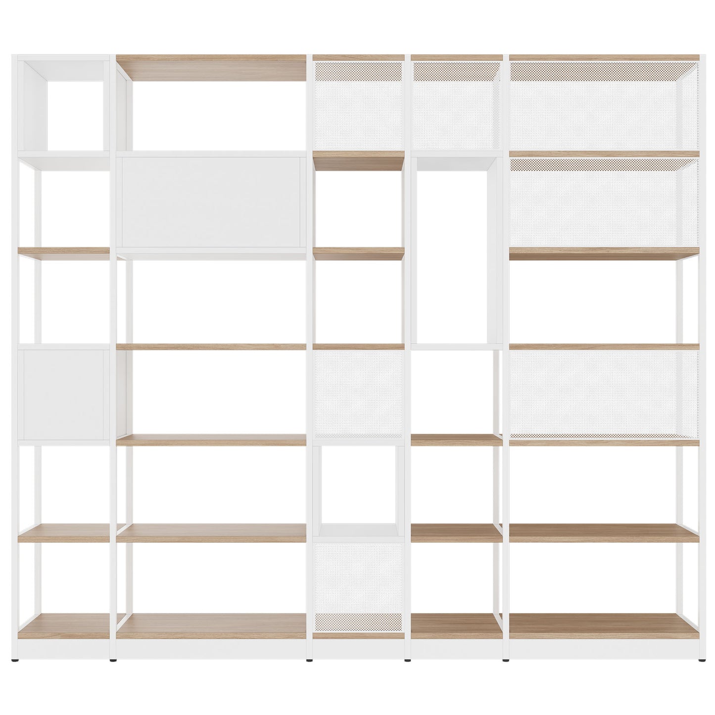 ATELLA shelf cabinet | 6 OH, 2736 x 2395 mm, amber oak