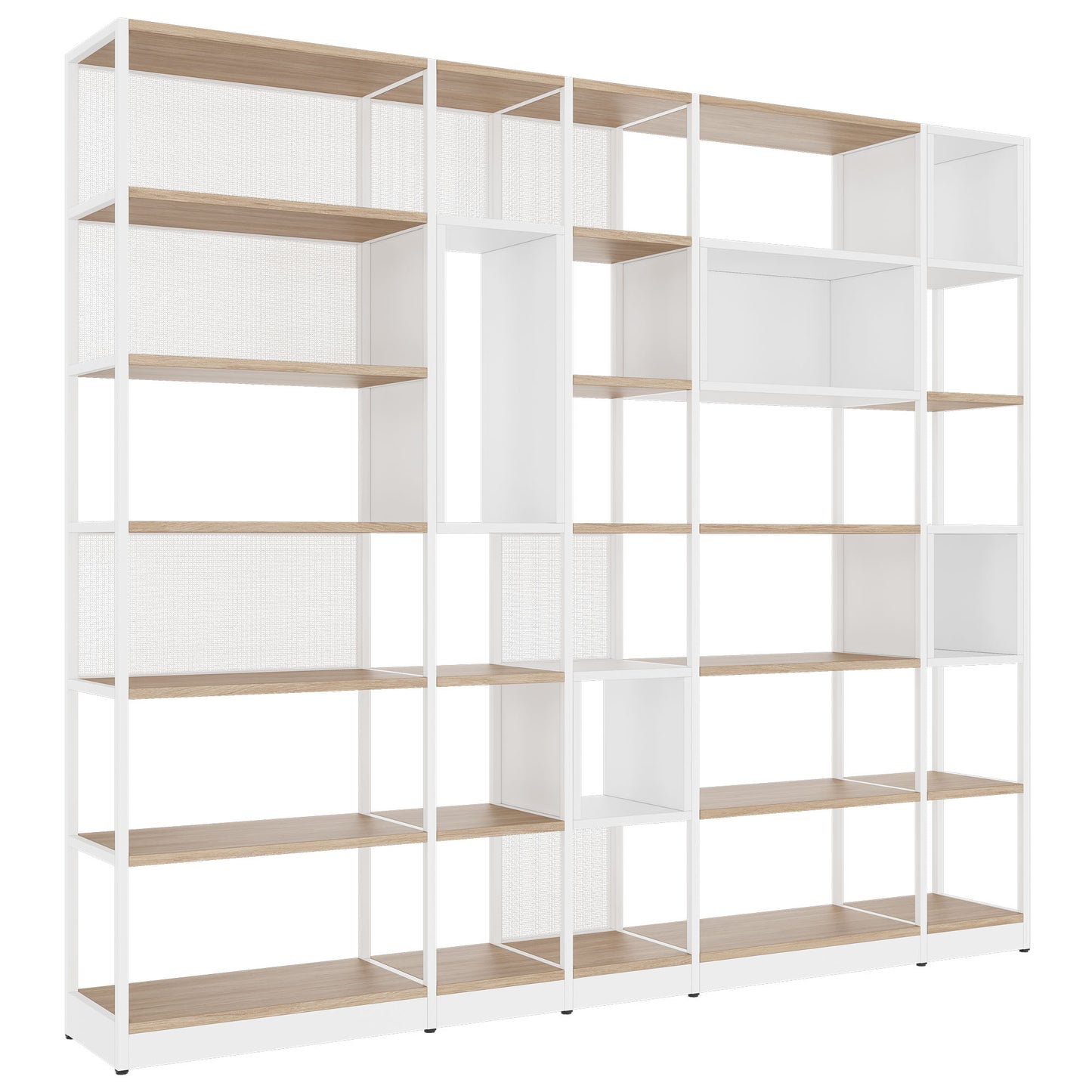ATELLA shelf cabinet | 6 OH, 2736 x 2395 mm, amber oak