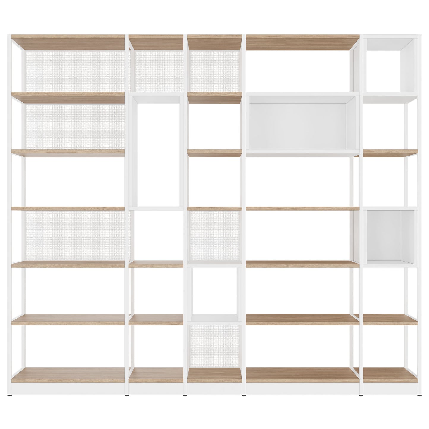 ATELLA shelf cabinet | 6 OH, 2736 x 2395 mm, amber oak