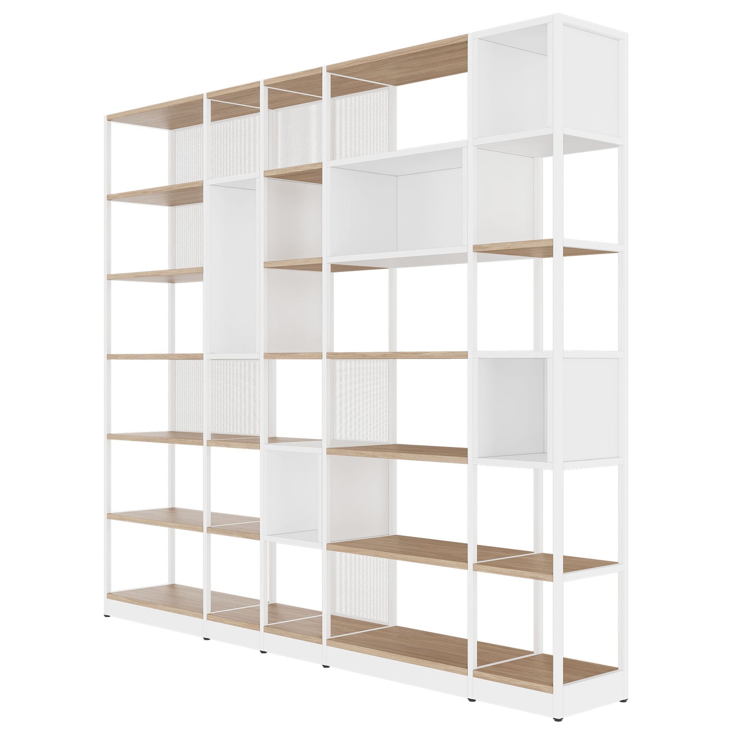 ATELLA shelf cabinet | 6 OH, 2736 x 2395 mm, amber oak