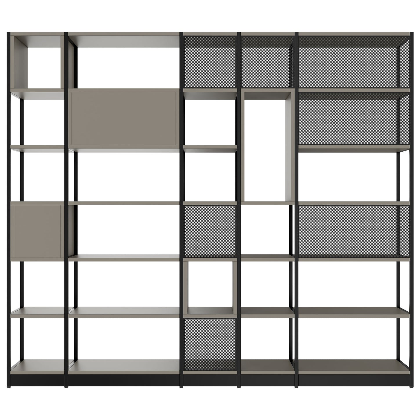 ATELLA Armoire d'étagère | 6 oh, 2736 x 2395 mm, gris cubanite