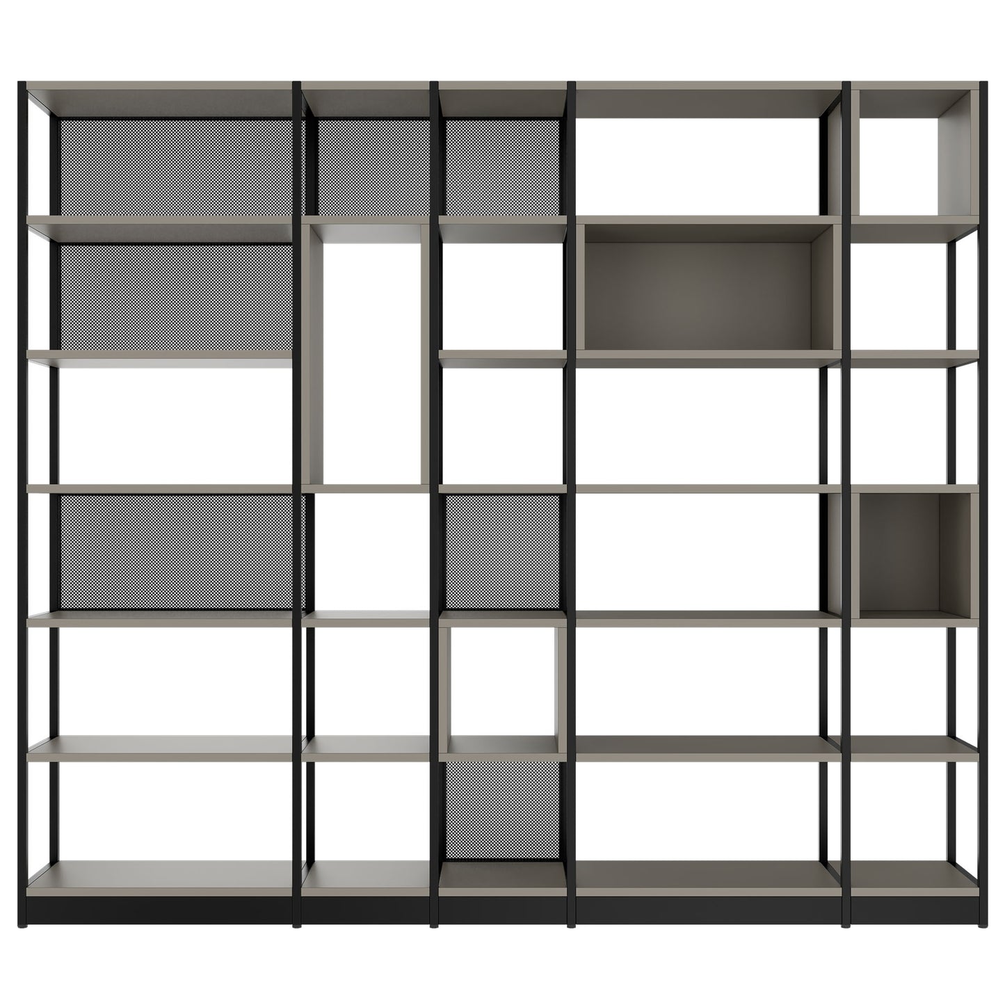 ATELLA Armoire d'étagère | 6 oh, 2736 x 2395 mm, gris cubanite