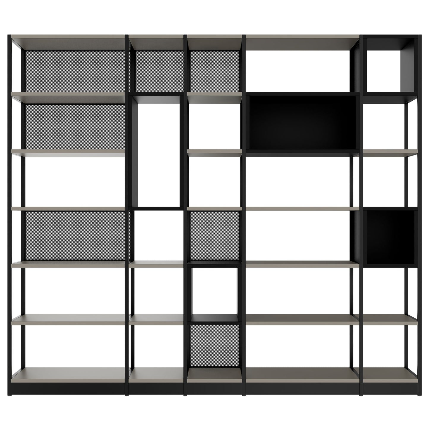 ATELLA Armoire d'étagère | 6 oh, 2736 x 2395 mm, gris cubanite