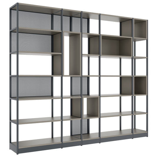 ATELLA Cabinet scaffale | 6 OH, 2736 x 2395 mm, grigio cubanite