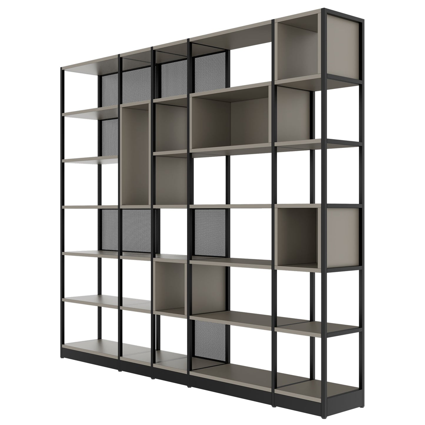 ATELLA Armoire d'étagère | 6 oh, 2736 x 2395 mm, gris cubanite