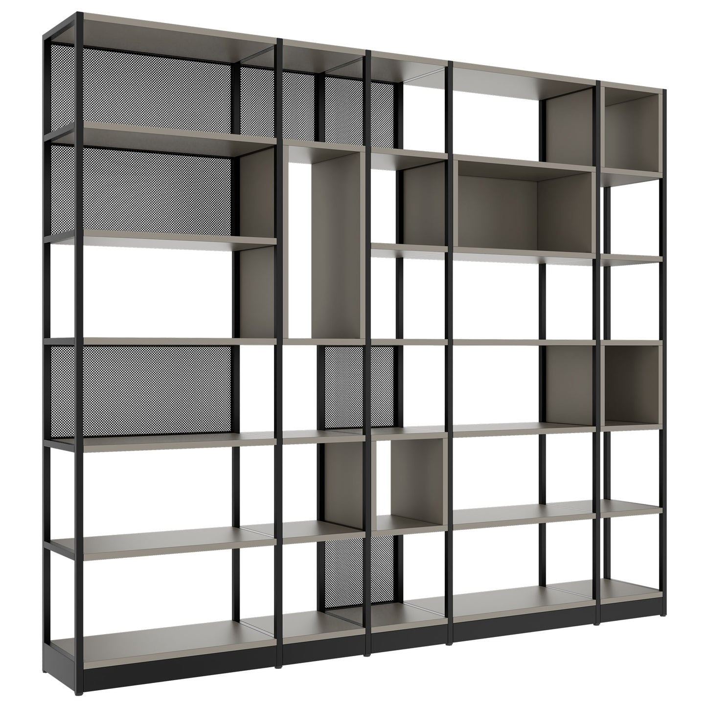 ATELLA Armoire d'étagère | 6 oh, 2736 x 2395 mm, gris cubanite