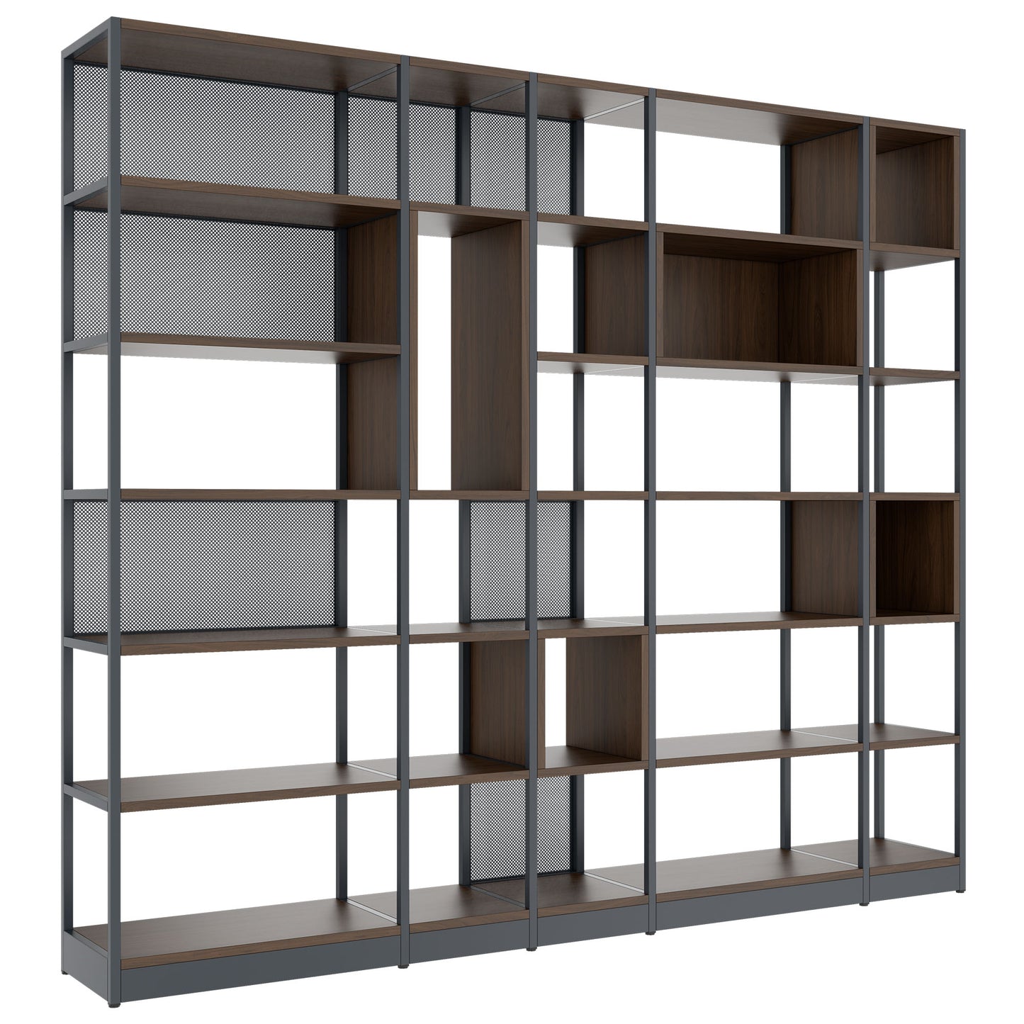 ATELLA Armoire d'étagère | 6 oh, 2736 x 2395 mm, noix