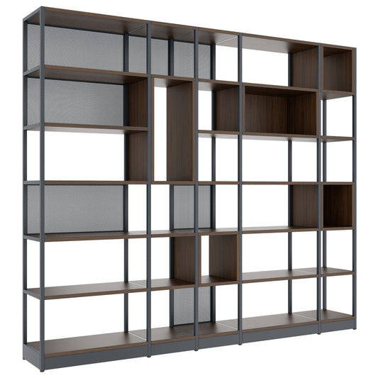 ATELLA Cabinet scaffale | 6 Oh, 2736 x 2395 mm, noce