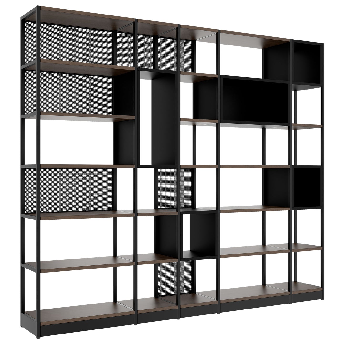 ATELLA Armoire d'étagère | 6 oh, 2736 x 2395 mm, noix